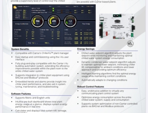 Trình tối ưu hóa hệ thống nước lạnh Carrier® ChillerVu ™ Bảng dữ liệu sản phẩm